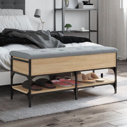 Vidaxl Banc À Chaussures Chêne Sonoma 102x42x45 Cm Bois D'ingénierie