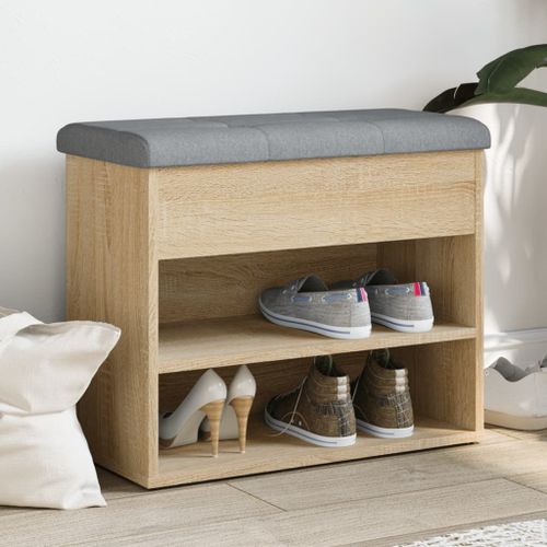 Vidaxl Banc À Chaussures Chêne Sonoma 62x32x50 Cm Bois D'ingénierie