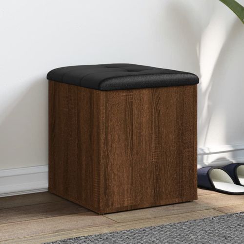 Vidaxl Banc De Rangement Chêne Marron 42x42x45 Cm Bois D'ingénierie