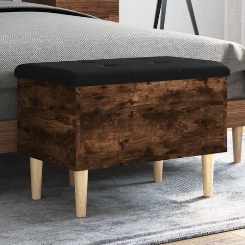 Vidaxl Banc De Rangement Chêne Fumé 62x42x46 Cm Bois D'ingénierie