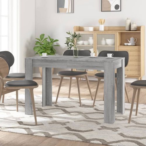 Vidaxl Table À Dîner Sonoma Gris 120x60x76 Cm Bois D'ingénierie