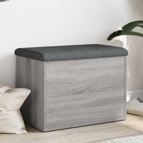 Vidaxl Banc De Rangement Sonoma Gris 62x42x45 Cm Bois D'ingénierie