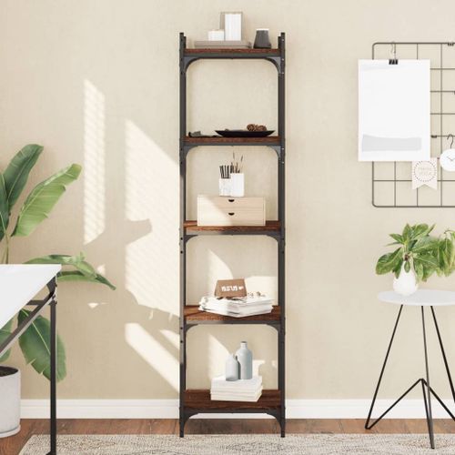 Vidaxl Bibliothèque 5 Niveaux Chêne Marron 40x30x154cm Bois Ingénierie