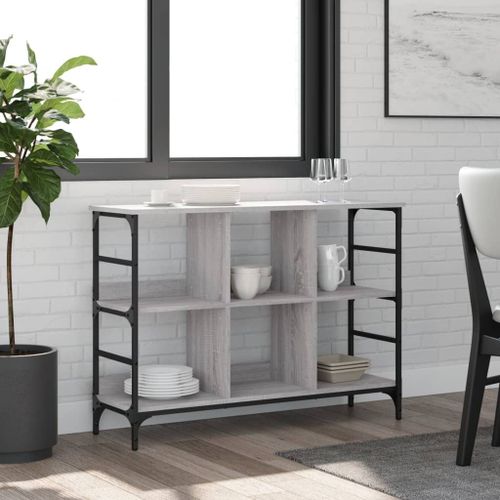 Vidaxl Buffet Sonoma Gris 102x32x73,5 Cm Bois D'ingénierie