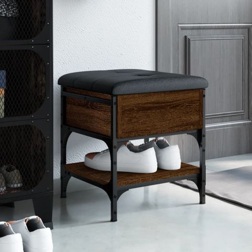 Vidaxl Banc À Chaussures Chêne Marron 42x42x45 Cm Bois D'ingénierie
