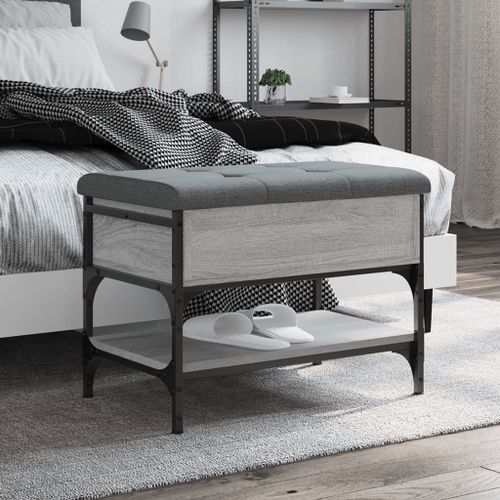 Vidaxl Banc À Chaussures Sonoma Gris 62x42x45 Cm Bois D'ingénierie