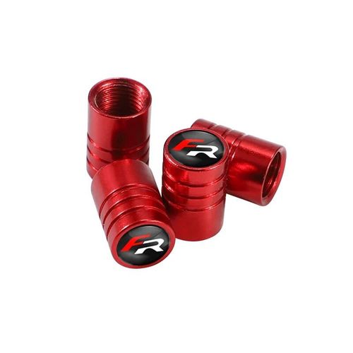 Un Rouge Pour Fr - Bouchon De Valve De Pneu De Voiture En Alliage D'aluminium, Accessoires Anti-Poussière Pour Fiat 500 Grande Punto 500x Panda Tipo Ducato Egea Stilo Freemont