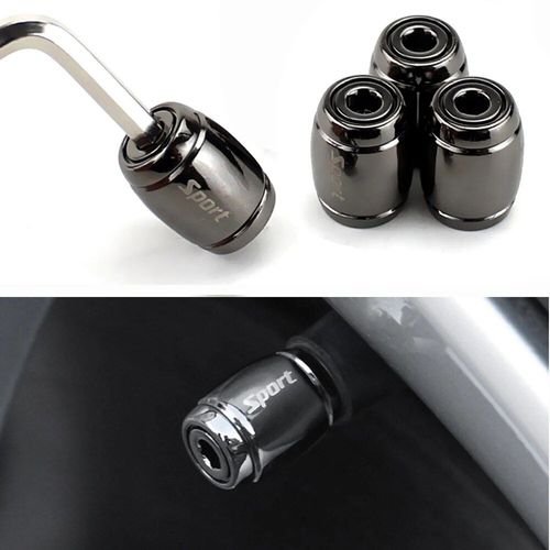 Noir - Bouchon De Valve De Tige De Pneu De Voiture, Bouchons De Valve Antivol Sur Roues D'automobile, Couvercle De Mamelon, Pièces Accessoires
