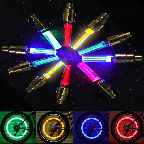 4pcs Rouge - Bouchons De Assujetde Moto Et De Vélo, Lampe Flash Au Néon Led, Étanche, Feux De Roue Universels, Accessoires De Voiture