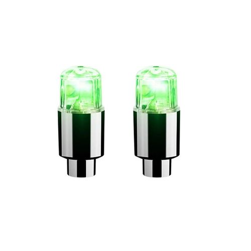 2pcs Vert - Bouchons De Assujetde Voiture Colorés, Lumières De Roue Led, Ampoule Néon, Universel, Moto, Vélo, Extérieur Automatique, Couvercle De Assujet, 4 Pièces