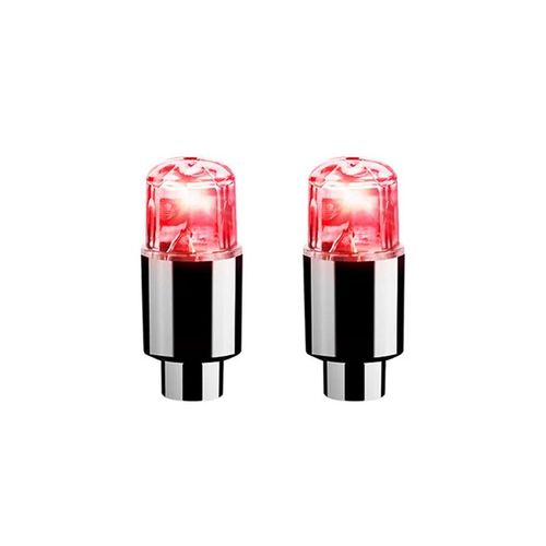 2pcs Rouge - Bouchons De Assujetde Voiture Colorés, Lumières De Roue Led, Ampoule Néon, Universel, Moto, Vélo, Extérieur Automatique, Couvercle De Assujet, 4 Pièces