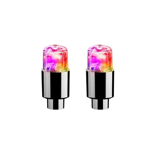 2pcs Coloré - Bouchons De Assujetde Voiture Colorés, Lumières De Roue Led, Ampoule Néon, Universel, Moto, Vélo, Extérieur Automatique, Couvercle De Assujet, 4 Pièces