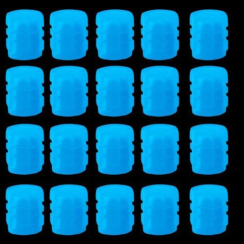 20pcs Bleu - Bouchons De Assujetshoous Fluorescents,Lumineux, Voiture, Moto, Vélo, Roue, Style, Jante, Moyeu, Décor