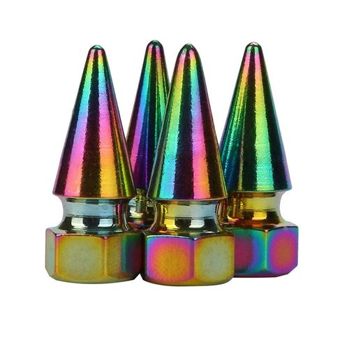 Dsycar 4 Pièces/Ensemble Multicolore Voiture Moto Pneu Roue Bouchon De Valve Couvercle Anti-Poussière Pneu Voiture Valve Tige Bouchons Voiture Style