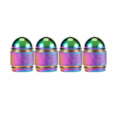 Dsycar 4 Pièces/Ensemble Multicolore Voiture Moto Pneu Roue Bouchon De Valve Couvercle Anti-Poussière Pneu Voiture Valve Tige Bouchons Voiture Style