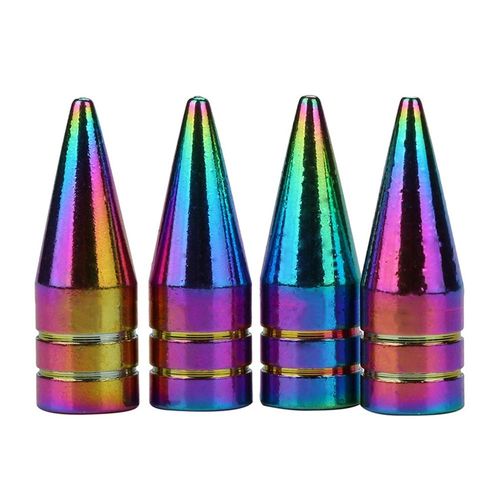 Dsycar 4 Pièces/Ensemble Multicolore Voiture Moto Pneu Roue Bouchon De Valve Couvercle Anti-Poussière Pneu Voiture Valve Tige Bouchons Voiture Style