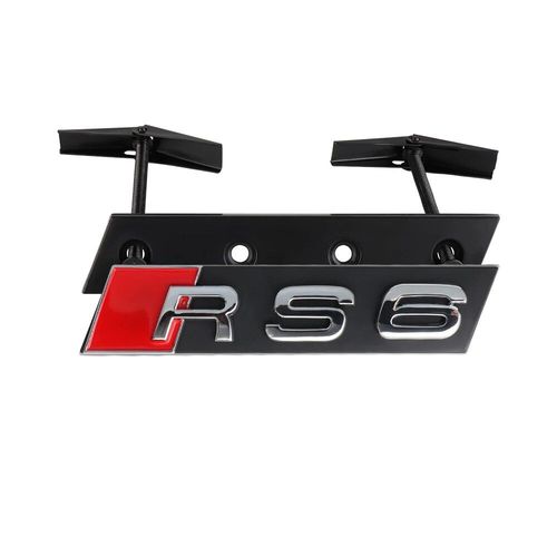 Argent Rs6 - Insigne De Calandre Avant De Voiture, Accessoire De Réglage, Emblème 3d Abs Rs3 Rs4 Rs5 Rs6 Rs7 Rs8, Audi A1 A3 8p A4 B5 Gods B7 B8 A5 Horizon C5 C6 C7 S