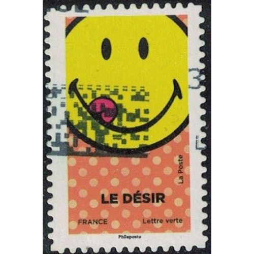 France 2022 Oblitéré Used Prenez Le Temps De Sourire Smiley World Le Désir Y&t Fr 2149 Su