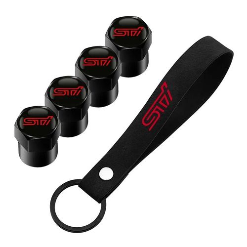 Mélange De Produits - Noir - Porte-Clés De Voiture Avec Ulen Daim, Chaîne Continent, Roue En Métal, Capuchons De Assujetd'opathie Pour Subaru Sti, Impreza, Forester, Tribeca, Xv, Brz, Wrx, Outback