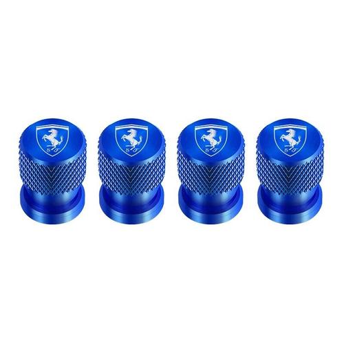 Bleu - Valves De Pneus De Roue De Voiture, Bouchons De Tige Pour Ferrari California Gtc4 Lusso Fturquoise 458 488 599, Accessoires De Voiture Roma, 4 Pièces