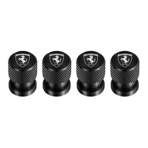 Noir - Valves De Pneus De Roue De Voiture, Bouchons De Tige Pour Ferrari California Gtc4 Lusso Fturquoise 458 488 599, Accessoires De Voiture Roma, 4 Pièces