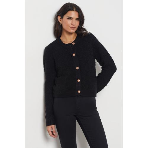 Gilet En Maille Texturé - Elfy - Xs - Noir - Femme - Etam