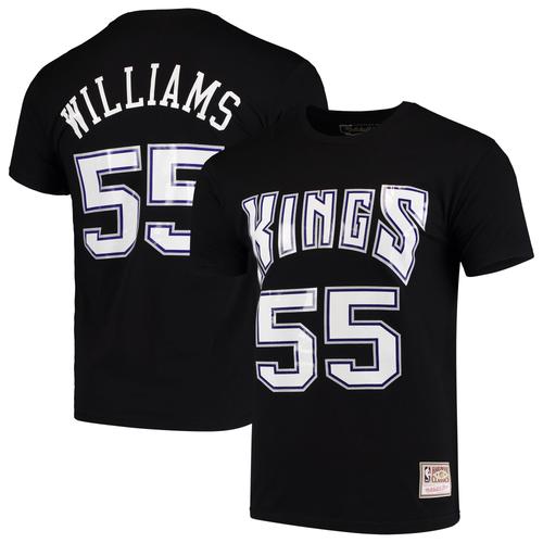 T-Shirt Avec Nom Et Numéro De L'équipe Mitchell & Ness Jason Williams Noir Des Sacramento Kings Hardwood Classics Pour Homme