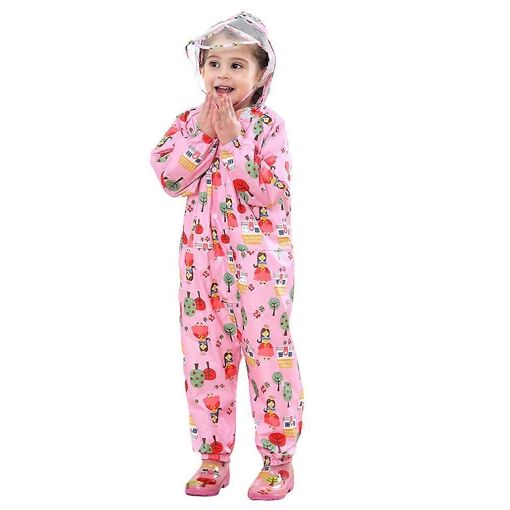 Imperméable Unisexe Pour Bébé, Combinaison De Pluie Mignonne Avec Dessin Animé, Combinaison De Pluie D'extérieur Pour Enfants