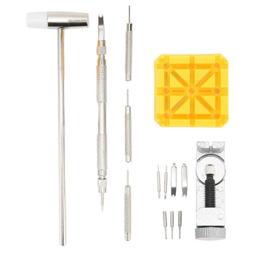 Kit D'outils Professionnels Pour La Réparation De Montres, 14 Pièces, Extracteur De Goupilles De Liaison De Bracelet De Montre, Barre À Ressort Pour Horloger