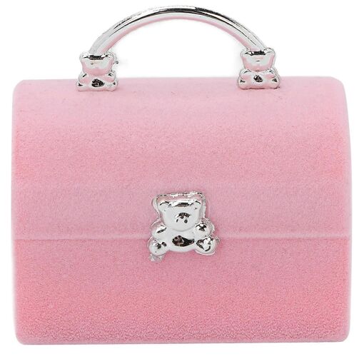 Petite Boîte À Bagues, Simple, Rétro, Portable, Pour Ranger Bagues Et Boucles D'oreilles, Rose