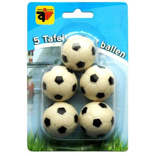 HOT SPORTS + TOYS BALLES BABY-FOOT 5 X BLANC/NOIR+ PROFIL 32MM.