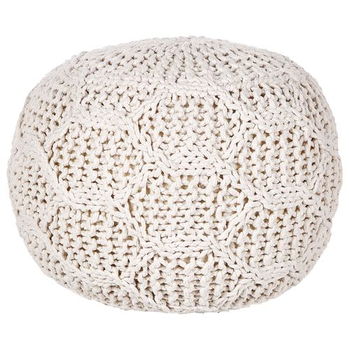 Pouf Triman Beige Clair Coton