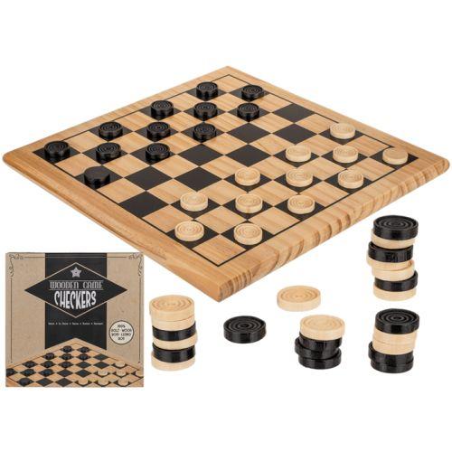 Jeu De Dames En Bois Grand Modèle