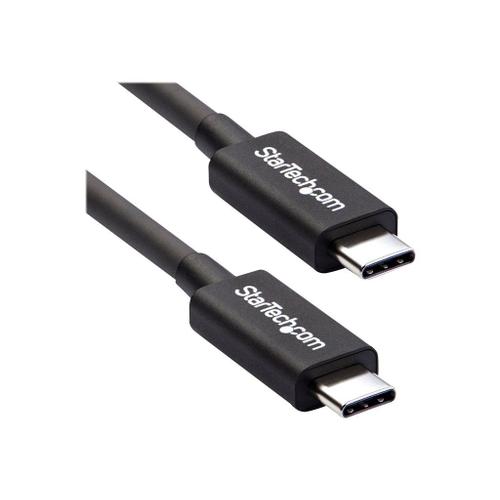 StarTech.com 50cm (1.6ft) Thunderbolt 3 Cable, 40Gbps, 100W PD, 4K/5K Video, Thunderbolt-Certified, Compatible w/ TB4/USB 3.2/DisplayPort - Câble Thunderbolt - 24 pin USB-C (M) pour 24 pin USB-C...