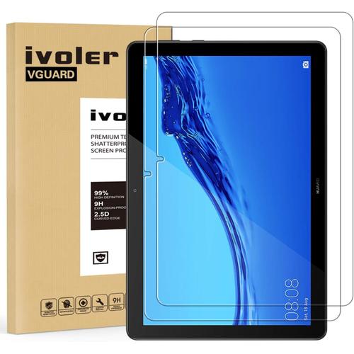 [Pack De 2] Verre Tremp¿¿ Pour Huawei Mediapad T5 10.1 Pouces, Film Protection En Verre Tremp¿¿ ¿¿Cran Protecteur Vitre