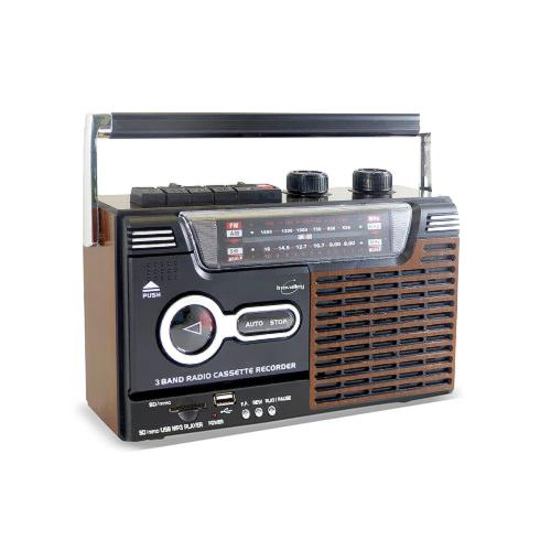 Radio-cassette USB look Rétro OLDSOUND Inovalley RK10N - Radio FM/AM/SW, Lecteur enregistreur K7 audio, Haut-parleur 1 x 8 Watts