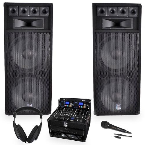 PACK SONO DJ Complet 800W, Ampli Double Lecteur CD