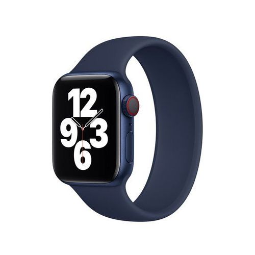Bracelet Solo Siliconsense Pour Apple Watch Series 8 Aluminum - 45mm (Poignet:177-190mm) - Bleu Foncé