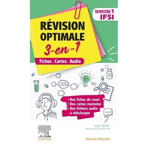 Révision Optimale 3-En-1 Semestre 1 Ifsi - Fiches - Cartes - Audio