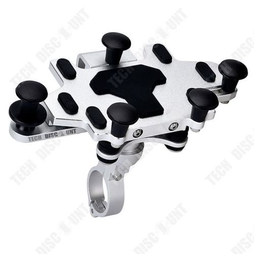 Td® Le Silicone En Alliage D'aluminium De Support De Téléphone Portable De Moto Ne Bloque Pas L'encliquetage De L'appareil Photo