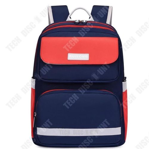 TD® Sac à dos étudiant léger et imperméable avec un ajustement doux de couleur unie haut de gamme et une grande capacité