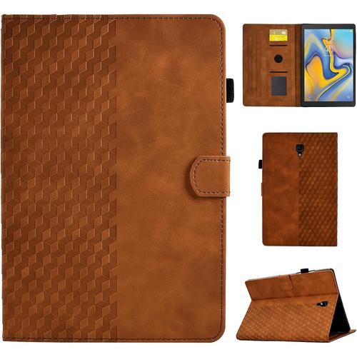 Mo-Bte Coque Pour Samsung Galaxy Tab A 10.5 2018 Sm-T590/T595 Housse De Protection En Cuir Pu Étui Case Tablette Étui Pour Samsung Galaxy Tab A 10.5 Pouces 2018 Marron