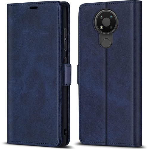 Coque Pour Nokia 3.4, Protection Housse En Cuir Pu Portefeuille Avec [Emplacements Cartes] [Fonction Support], Clapet Folio Etui Pour Nokia 3.4 (Bleu)