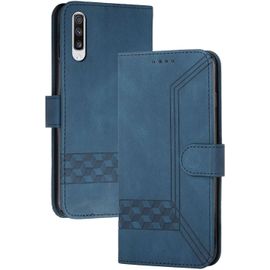 Coque Compatible Avec Samsung Galaxy A70,Anti-Choc Housse En Cuir Premium Flip Case Portefeuille Etui,Bleu