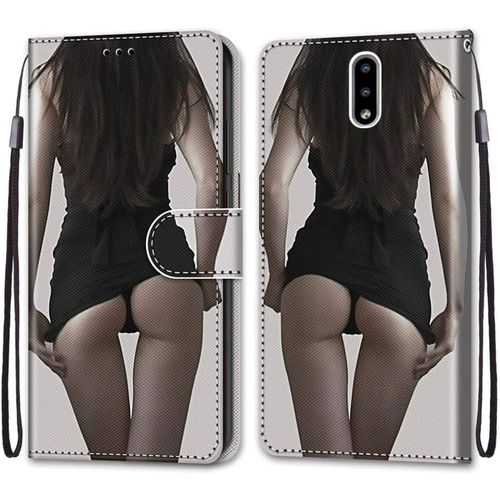 Coque Pour Nokia 2.3, Etui En Cuir Pu Portefeuille Housse Coque Avec 360 Degres Silicone Antichoc Protection Cover Cuir Pochette Magnetique Und Flip Bequille (Fille Sexy)