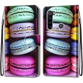 Coque Pour Xiaomi Redmi Note 8, Etui En Cuir Pu Portefeuille Housse Coque Avec 360 Degres Silicone Antichoc Protection Cover Cuir Pochette Magnetique Und Flip Bequille (Macarons)