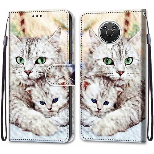 Coque Pour Nokia 6.3/ Nokia G20/ G10, Etui En Cuir Pu Portefeuille Housse Coque Avec 360 Degres Silicone Antichoc Protection Cover Cuir Pochette Magnetique Und Flip Bequille (Chats 2)