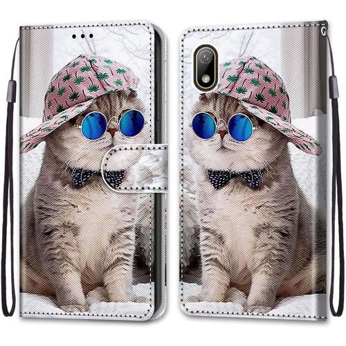 Coque Pour Huawei Y5 2019 / Honor 8s, Etui En Cuir Pu Portefeuille Housse Coque Avec 360 Degres Silicone Antichoc Protection Cover Cuir Pochette Magnetique Und Flip Bequille (Chats 4)