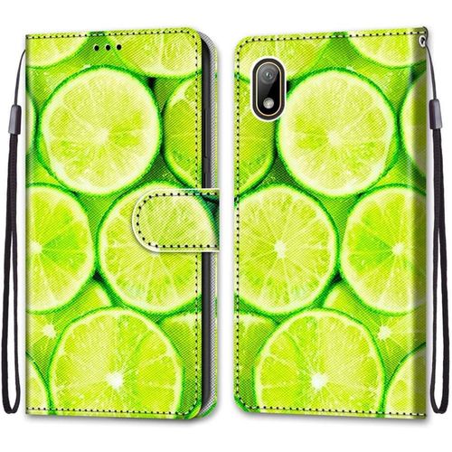Coque Pour Huawei Y5 2019 / Honor 8s, Etui En Cuir Pu Portefeuille Housse Coque Avec 360 Degres Silicone Antichoc Protection Cover Cuir Pochette Magnetique Und Flip Bequille (Citron)
