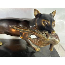 Bronze renard clovis Masson sculpture